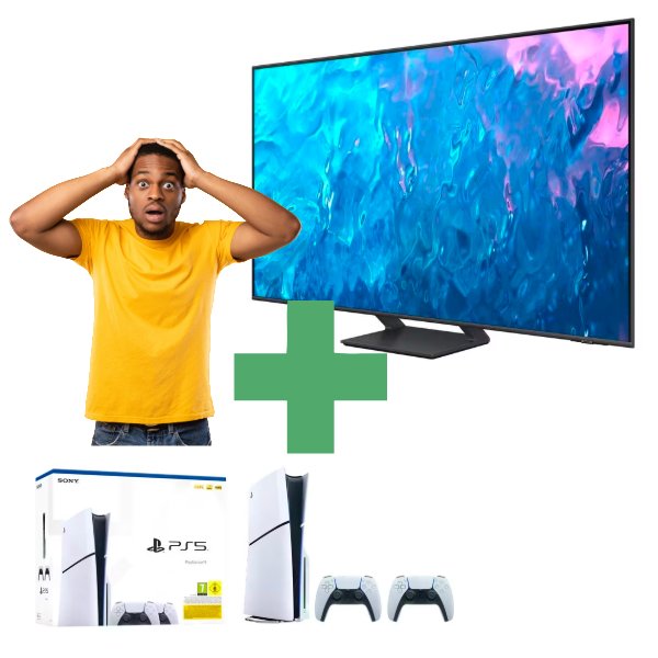 Gameset PlayStation 5 Slim und Samsung QLED TV von techkistli.ch