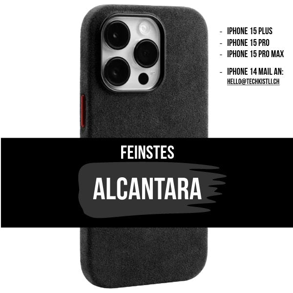 Premium Alcantara Hülle mit MagSafe für iPhone 15 von techkistli.ch