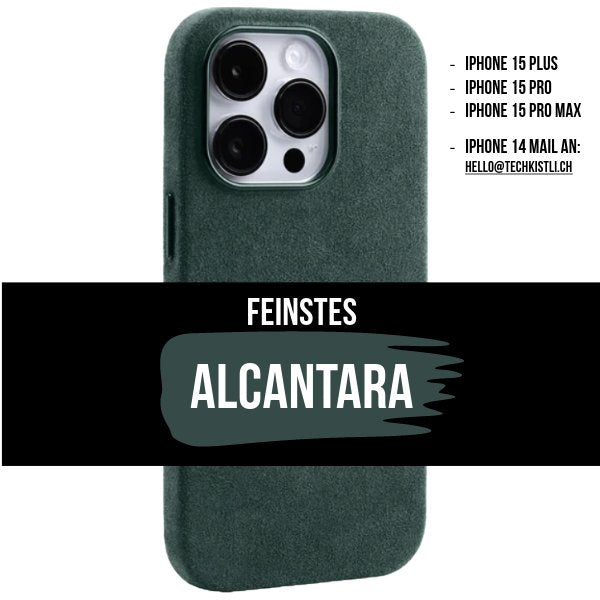 Premium Alcantara Hülle mit MagSafe für iPhone 15 von techkistli.ch